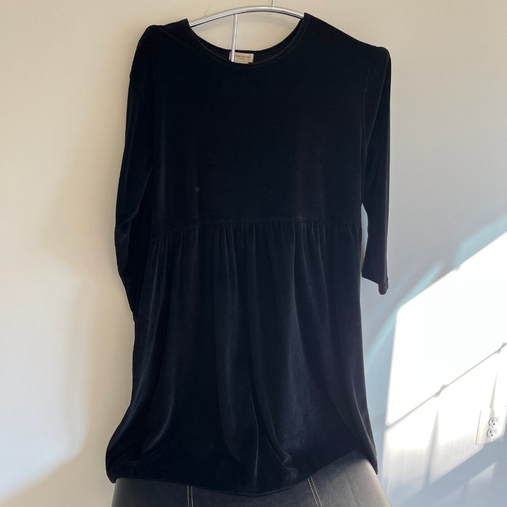 Women's Black Velour Dress - Plus Size 3x